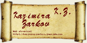 Kazimira Žarkov vizit kartica